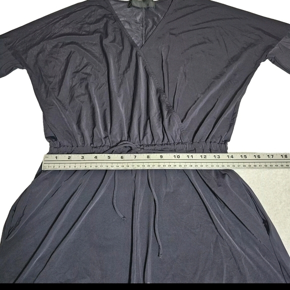 Kardashian Kollection Black Longsleeve Sexy Flowy Summer Medium Romper Jumpsuit - Picture 9 of 14